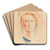 Girl's Head by Mikul Galanda Art Drink Coaster set Girl's Head by Mikul Galanda Art Drink Coaster set