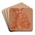 tude de tte de buf. by Jacques-Raymond Brascassat Art Drink Coaster set