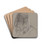 Biblical Figure by Jean Antoine Verschaeren Drink Coasters - set of 4