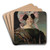 Portrait of a Lady by Jan Adam Kruseman Art Drink Coaster set