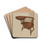 Writing Armchair by Rolland Livingstone Drink Coasters - set of 4