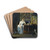 Interior with a lady sitting at a table by Hendrik Pothoven Drink Coasters - set of 4 Interior with a lady sitting at a table by Hendrik Pothoven Drink Coasters - set of 4