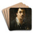Portrait of The Sculptor Alexandre Falguire by Jean-Baptiste Carpeaux Art Drink Coaster set