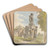 Ruins at Capua by Carlo Labruzzi Art Drink Coaster set