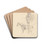 Study of Two Horses by Sawrey Gilpin Drink Coasters - set of 4