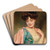 Eine kokette Dame by Alexis Vollon Art Drink Coaster set Eine kokette Dame by Alexis Vollon Art Drink Coaster set