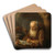 A Hermit by Gerrit Dou Art Drink Coaster set A Hermit by Gerrit Dou Art Drink Coaster set