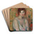 Kay Laurell by William James Glackens Art Drink Coaster set
