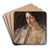Portrait of Esther M. Groome by William Merritt Chase Art Drink Coaster set Portrait of Esther M. Groome by William Merritt Chase Art Drink Coaster set
