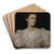 Portrait Of A Lady by James Jebusa Shannon Art Drink Coaster set Portrait Of A Lady by James Jebusa Shannon Art Drink Coaster set