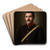 Leutnant Lieber in Uniform by Roman Fekonja Art Drink Coaster set
