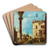 An Architectural Capriccio with Figures by Giuseppe Bernardino Bison Art Drink Coaster set