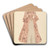 Petticoat Dress by Gertrude Lemberg Art Drink Coaster set
