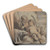 Zwei Amoretten mit einem Hund und einem Schaf by Jacob de Wit Art Drink Coaster set