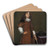 Portrait of a Man by Gerard ter Borch Art Drink Coaster set