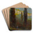 Poplars by the road by udovt ordk Art Drink Coaster set