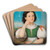Portrait of a girl by Marie Ellenrieder Art Drink Coaster set
