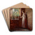 The Girl by the Window by Theodore Clement Steele Art Drink Coaster set