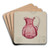 Ruby Pitcher by Ralph Atkinson Art Drink Coaster set Ruby Pitcher by Ralph Atkinson Art Drink Coaster set