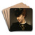 A Parisian Lady by Hugo Salmson Art Drink Coaster set