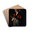 A Young Woman Holding A Distaff Before A Lit Candle by Adam de Coster Drink Coasters - set of 4 A Young Woman Holding A Distaff Before A Lit Candle by Adam de Coster Drink Coasters - set of 4