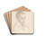 Portret van Justus Veth by Jan Veth Drink Coasters - set of 4