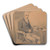 Portrait of Thomas Estcourt Esq. of Estcourt by Henry Edridge Art Drink Coaster set