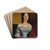 Damenbildnis by Eduard Swoboda Drink Coasters - set of 4