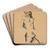 Selbstportrt by Egon Schiele Art Drink Coaster set
