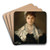 Portrait of a Lady with a Pearl Necklace by Hans Makart Art Drink Coaster set