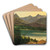 Lake Wolfgangsee with the Dachstein massif by Ferdinand Georg Waldmller Art Drink Coaster set
