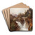 Waterfall by Carl Hasch Art Drink Coaster set