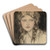 Girl with Braids by Wladyslaw Theodore Benda Art Drink Coaster set