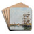 Deauville, Le Basin by Eugne Boudin Art Drink Coaster set