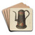 Toleware Coffee Pot by Nicholas Acampora Art Drink Coaster set