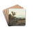 Two Donkeys in a Landscape by John Varley Drink Coasters - set of 4