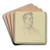 Der Maler Frederic Leighton, Brustbild nach rechts by Johann Heinrich Hasselhorst Art Drink Coaster set