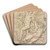 Orpheus and Eurydice (recto) by Jean-Honor Fragonard Art Drink Coaster set