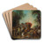 The Tiger Hunt by Nicolas Lancret Art Drink Coaster set