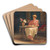 Girl Reading by Stepan Bakalovich Art Drink Coaster set
