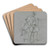 A sitting cavalier by Cornelis Troost Art Drink Coaster set
