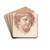 Head of a Young Boy by Jean-Baptiste Greuze Drink Coasters - set of 4