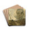 Environs D'arleux, Paysanne Conduisant Une Vache Au Pturage, Effet De Matin by Jean-Baptiste-Camille Corot Drink Coasters - set of 4 Environs D'arleux, Paysanne Conduisant Une Vache Au Pturage, Effet De Matin by Jean-Baptiste-Camille Corot Drink Coasters - set of 4
