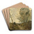 Environs D'arleux, Paysanne Conduisant Une Vache Au Pturage, Effet De Matin by Jean-Baptiste-Camille Corot Art Drink Coaster set Environs D'arleux, Paysanne Conduisant Une Vache Au Pturage, Effet De Matin by Jean-Baptiste-Camille Corot Art Drink Coaster set