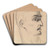 Study of a Man's Facial Expression by Benjamin Robert Haydon Art Drink Coaster set Study of a Man's Facial Expression by Benjamin Robert Haydon Art Drink Coaster set