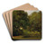 Group of Trees in the Park by Friedrich Loos Art Drink Coaster set