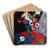 Blumenstilleben auf Schwarzem Grund II by Hermann Stenner Art Drink Coaster set
