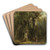 View in the Woods by Johannes Wernardus Bilders Art Drink Coaster set View in the Woods by Johannes Wernardus Bilders Art Drink Coaster set