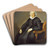 Portrait of an Elderly Woman by Jacob Adriaensz Backer Art Drink Coaster set