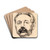 Portrait of Tor Hedberg by Edvard Munch Drink Coasters - set of 4
